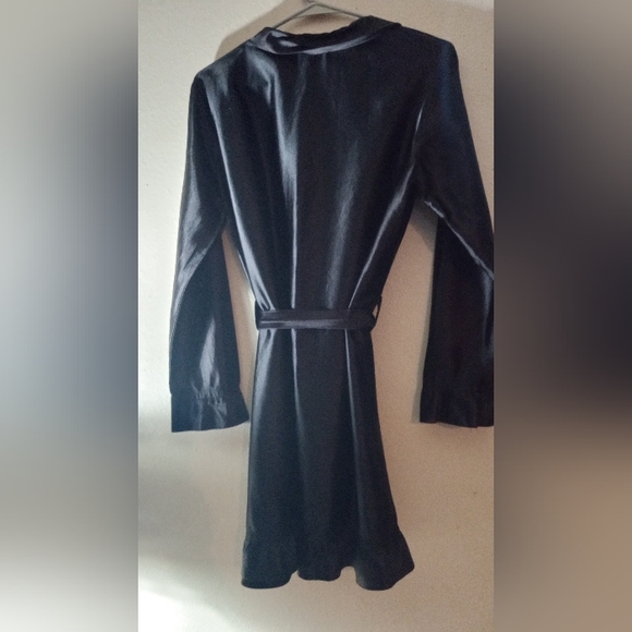 Vintage 60-70s Rue Rodeo Luxury Satiny Frill Ruffle Robe Medium Beautiful - Picture 5 of 7